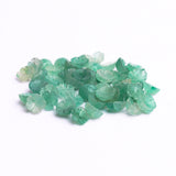 Green Quartz Fancy Flower Buttons Center Drilled AAA Grade Size 8 mm 50 Pcs Weight 58 Cts