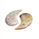 Fancy Jasper Fancy Shape Top Drilled Both Side Polished AAA Grade Size 46x34x7 mm 2 Pcs Weight 140 Cts