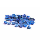Lapis Lazuli Fancy Flower Buttons Center Drilled AA Grade Size 8 mm 50 Pcs Weight 58 Cts