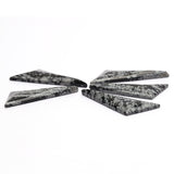 Snowflake Obsidian Fancy Shape Both Side Polished AAA Grade Size 30x70x6 mm 2 Pcs Weight 102 Cts