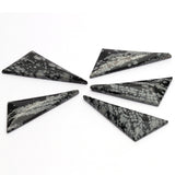 Snowflake Obsidian Fancy Shape Both Side Polished AAA Grade Size 30x70x6 mm 2 Pcs Weight 102 Cts