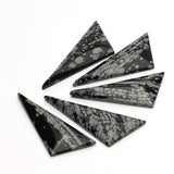 Snowflake Obsidian Fancy Shape Both Side Polished AAA Grade Size 30x70x6 mm 2 Pcs Weight 102 Cts