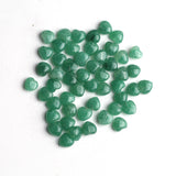 Green Aventurine Heart Double Buff Top Half Drilled Both Side Polished AAA Grade Size 6 mm Lot Of 180 Pcs Weight 160 Cts