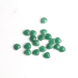 Green Aventurine Heart Double Buff Top Half Drilled Both Side Polished AAA Grade Size 6 mm Lot Of 180 Pcs Weight 160 Cts