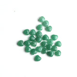 Green Aventurine Heart Double Buff Top Half Drilled Both Side Polished AAA Grade Size 6 mm Lot Of 180 Pcs Weight 160 Cts