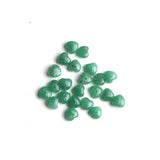 Green Aventurine Heart Double Buff Center Half Drilled Both Side Polished AAA Grade Size 6 mm Lot Of 185 Pcs Weight 162 Cts