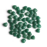 Green Aventurine Heart Double Buff Top Half Drilled Both Side Polished AAA Grade Size 8 mm Lot Of 80 Pcs Weight 180 Cts