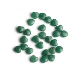 Green Aventurine Heart Double Buff Top Half Drilled Both Side Polished AAA Grade Size 8 mm Lot Of 80 Pcs Weight 180 Cts