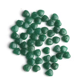 Green Aventurine Heart Double Buff Center Half Drilled Both Side Polished AAA Grade Size 8 mm Lot Of 60 Pcs Weight 137 Cts