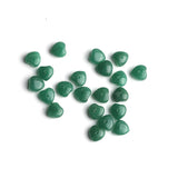 Green Aventurine Heart Double Buff Center Half Drilled Both Side Polished AAA Grade Size 8 mm Lot Of 60 Pcs Weight 137 Cts