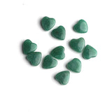 Green Aventurine Heart Double Buff Both Side Polished AAA Grade Size 12x12x4.5 mm Lot of 48 Pcs Weight 248 Cts