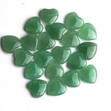 Green Aventurine Heart Double Buff Both Side Polished AAA Grade Size 15x15x5 mm 40 Pcs Weight 298 Cts