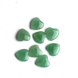 Green Aventurine Heart Double Buff Both Side Polished AAA Grade Size 15x15x5 mm 40 Pcs Weight 298 Cts