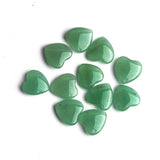 Green Aventurine Heart Double Buff Both Side Polished AAA Grade Size 15x15x5 mm 40 Pcs Weight 298 Cts