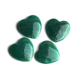 Green Aventurine Heart Double Buff Both Side Polished AAA Grade Size 30x30x7 mm Lot of 7 Pcs Weight 308 Cts