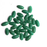 Green Aventurine Oval Cabochon Scamb Carved AAA Grade Both Side Polished Size 7x14x4.5 mm 50 Pcs Weight 154 Cts