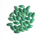 Green Aventurine Oval Cabochon Scamb Carved AAA Grade Both Side Polished Size 7x14x4.5 mm 50 Pcs Weight 160 Cts