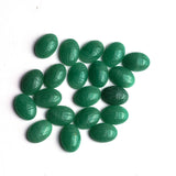 Green Aventurine Oval Cabochon Scamb Carved AAA Grade Both Side Polished Size 10x14 mm 40 Pcs Weight 220 Cts