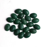 Green Aventurine Oval Cabochon Scamb Carved AAA Grade Both Side Polished Size 10x14 mm 40 Pcs Weight 220 Cts