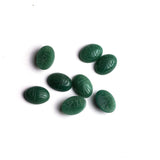 Green Aventurine Oval Cabochon Scamb Carved AAA Grade Both Side Polished Size 10x14 mm 40 Pcs Weight 220 Cts