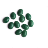 Green Aventurine Oval Cabochon Scamb Carved AAA Grade Both Side Polished Size 10x14 mm 40 Pcs Weight 220 Cts