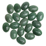 Green Aventurine Oval Cabochon Scamb Carved AAA Grade Both Side Polished Size 13x18x5.5 mm 20 Pcs Weight 179 Cts