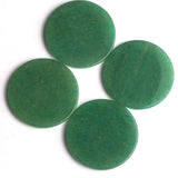 Green Aventurine Round Flat Top Straight Side (FTSS) Top Half Drilled Both Side Polished AAA Grade Size 37x37x3 MM Lot Of 12 Pcs Weight 415 Cts