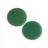 Green Aventurine Round Flat Top Straight Side (FTSS) Top Half Drilled Both Side Polished AAA Grade Size 37x37x3 MM Lot Of 12 Pcs Weight 415 Cts