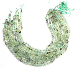 Green Garnet Oval Beads A Grade Size- 6.0-8.0 MM Length-16 Inch 5 Strand Weight 600 Cts