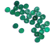 Green Onyx Round Flat Top Straight Side (FTSS) Both Side Polished AAA Grade Size 6 MM Lot Of 220 Pcs Weight 154 Cts