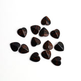 Golden Obsidian Heart Single Bevel Both Side Polished AAA Grade Size- 12x12 MM 20 Pcs Weight 66 Cts