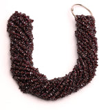 Garnet Uncut Strand Length-16 Inch 5 Strand