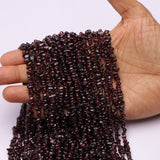 Garnet Uncut Strand Length-16 Inch 5 Strand