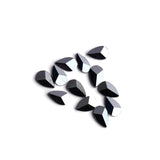 Hematite Pear Faceted Back Half Drilled AAA Grade Both Side Polished Size 8x12 mm 50 Pcs Weight 195 Cts