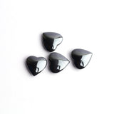 Hematite Double Buff Heart Top Half Drilled AAA Grade Both Side Polished Size 15 mm 10 Pcs Weight 162 Cts