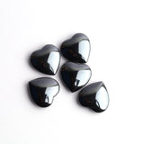 Hematite Double Buff Heart Top Half Drilled AAA Grade Both Side Polished Size 18 mm 10 Pcs Weight 232 Cts