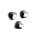 Hematite Double Buff Heart Top Half Drilled AAA Grade Both Side Polished Size 18 mm 10 Pcs Weight 232 Cts