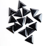 Hematite Triangle Faceted Back Half Drilled AAA Grade Both Side Polished Size 15 mm 30 Pcs Weight 268 Cts