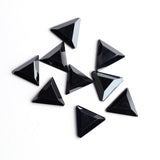 Hematite Triangle Faceted Back Half Drilled AAA Grade Both Side Polished Size 15 mm 30 Pcs Weight 268 Cts