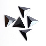 Hematite Triangle Faceted Back Half Drilled AAA Grade Both Side Polished Size 20 mm 20 Pcs Weight 260 Cts