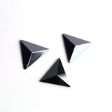 Hematite Triangle Faceted Back Half Drilled AAA Grade Both Side Polished Size 20 mm 20 Pcs Weight 260 Cts