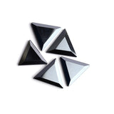 Hematite Triangle Faceted Back Half Drilled AAA Grade Both Side Polished Size 20 mm 20 Pcs Weight 384 Cts