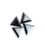 Hematite Triangle Faceted Back Half Drilled AAA Grade Both Side Polished Size 20 mm 20 Pcs Weight 384 Cts