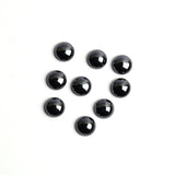 Hematite Round Cabochon Back Half Drilled AAA Grade Both Side Polished Size 8 mm 100 Pcs Weight 320 Cts