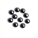 Hematite Round Cabochon Back Half Drilled AAA Grade Both Side Polished Size 12 mm 30 Pcs Weight 375 Cts