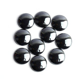 Hematite Round Cabochon Back Half Drilled AAA Grade Both Side Polished Size 18 mm 20 Pcs Weight 413 Cts