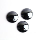 Hematite Round Single Bevel Buff Top (SBBT) AAA Grade Both Side Polished Size 25 mm 5 Pcs Weight 257 Cts