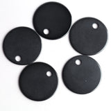 Hematite Round Flat Top Straight Side (FTSS) AAA Grade Both Side Polished Size 30 mm 15 Pcs Weight 332 Cts