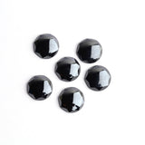 Hematite Round Faceted AAA Grade Flat Back Size 15 mm 20 Pcs Weight 220 Cts