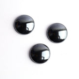 Hematite Round Single Bevel Buff Top (SBBT) AAA Grade Flat Back Size 22 mm 5 Pcs Weight 209 Cts